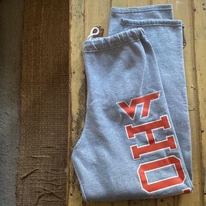 MENS RUSSELL VT HOKIES VIRGINIA TECH LOUNGE ATHLEISURE DRAWSTRING SWEATPANTS L